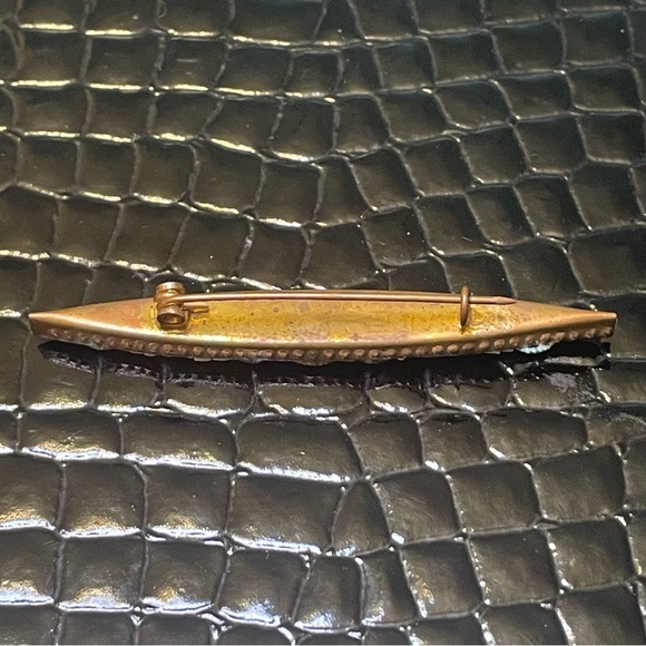 Stunning Victorian Antique Venetian Micro Mosaic Bar Brooch on Brass Vin… - Picture 4 of 5